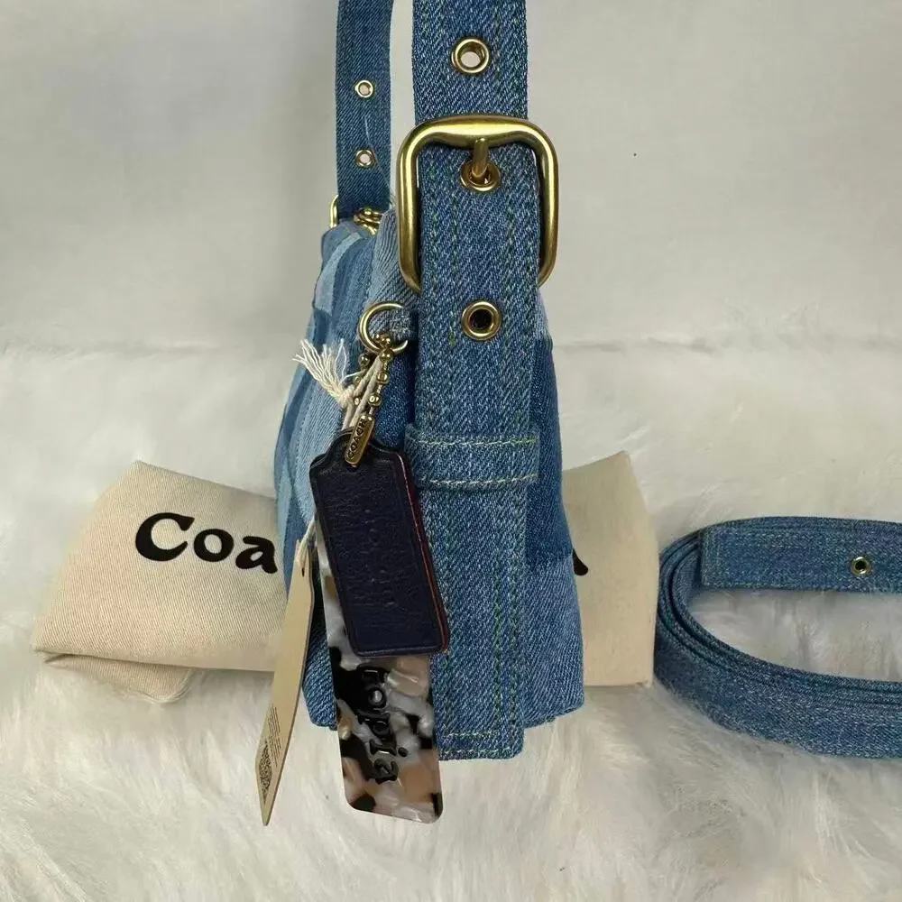 Coach Coachtopia Alter/Ego Small Slouchy Shoulder Bag In Upcrafted Cotton CDT10